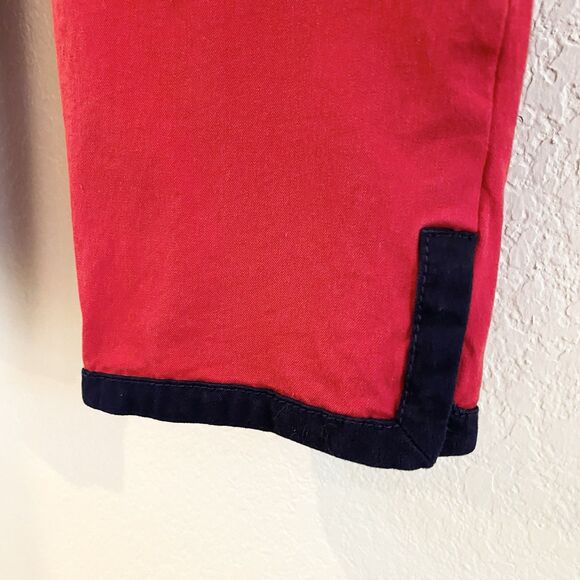 Talbots Women’s Tipped Bi Stretch Ankle Pants 16 Petite Red Casual Stretch - Picture 8 of 15